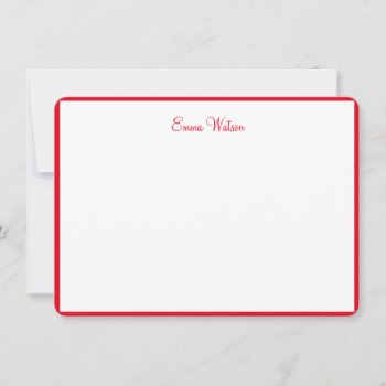 Custom Name Flat Note Card by photographybydebbie at Zazzle