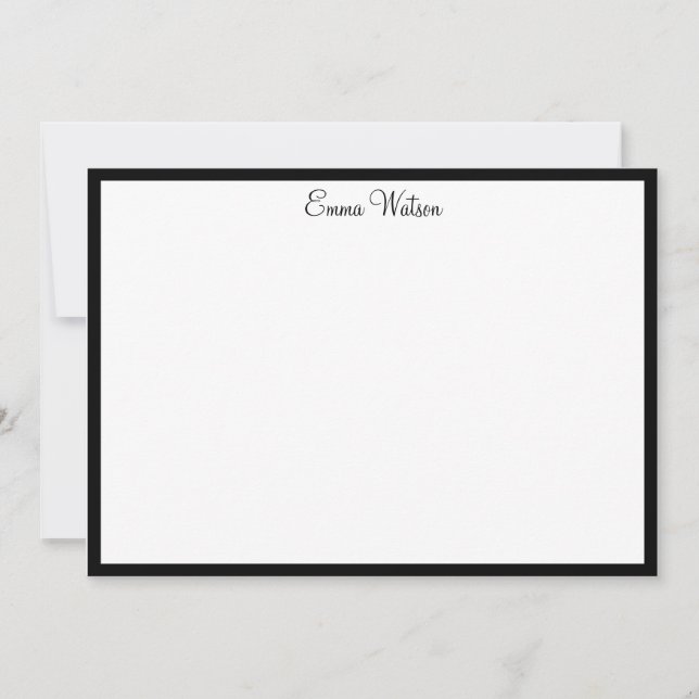 Custom Name Flat Note Card (Front)