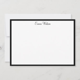Custom Name Flat Note Card