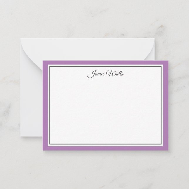 Custom Name Flat Note Card (Front)