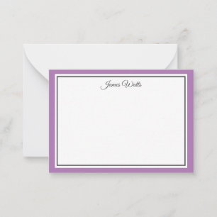 Custom Name Flat Note Card