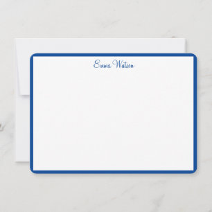 Custom Name Flat Note Card
