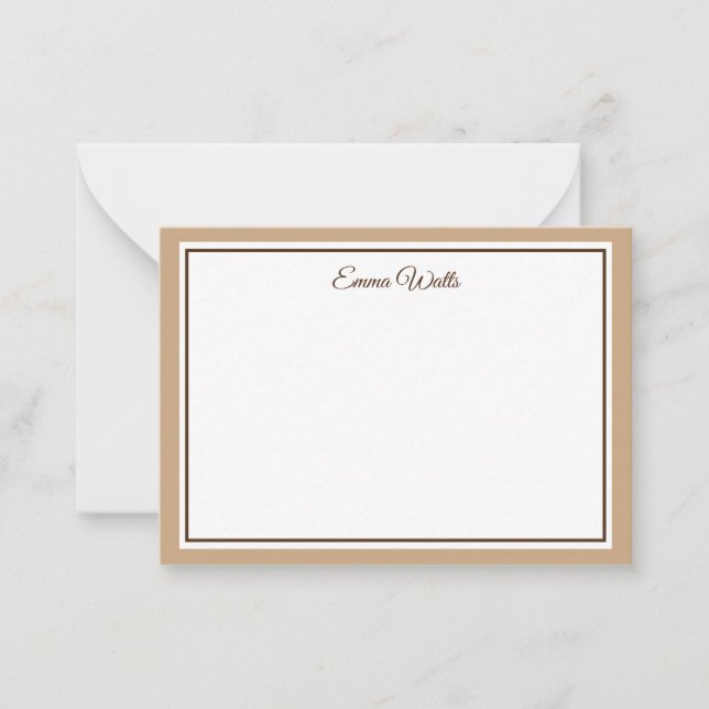 Custom Name Flat Note Card (Front)