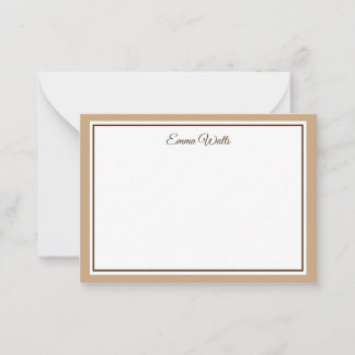 Custom Name Flat Note Card