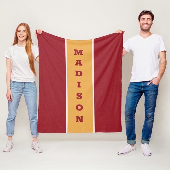 Custom name fleece blanket (In Situ)