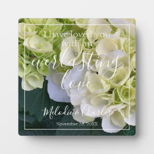 Custom Name Floral Bible Verse Everlasting Love Plaque