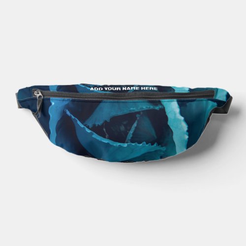 Custom Name Floral BLUE ROSE Fanny Pack