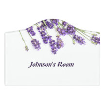 Custom name Floral Door Sign