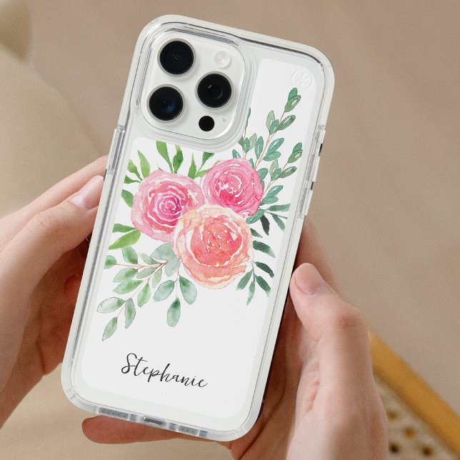 Custom Name Floral Pink Speck iPhone Case (Creator Uploaded)