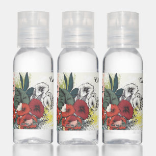 Custom Name Flower Illustration Hand Sanitizer