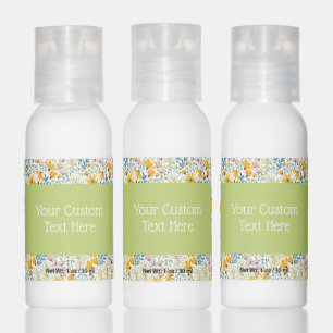 Custom name Flower Illustration Lotions/Sanitizers Hand Lotion