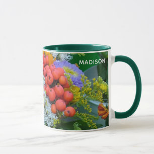 Custom name Flower mugs - choose style & color