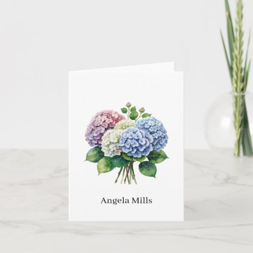 Custom Name Folded Note Card