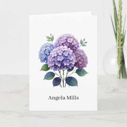 Custom Name Folded Note Card