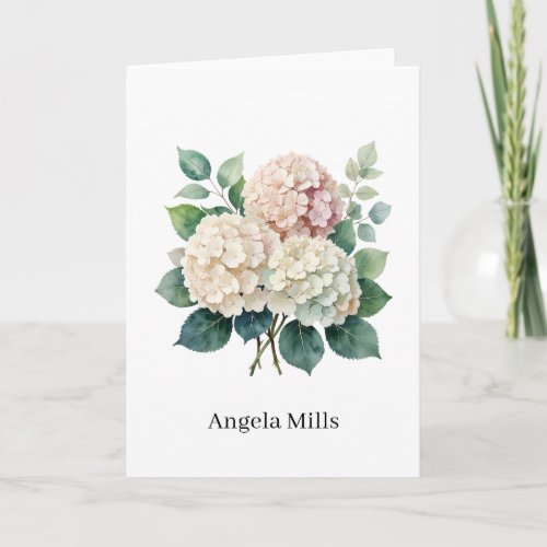Custom Name Folded Note Card