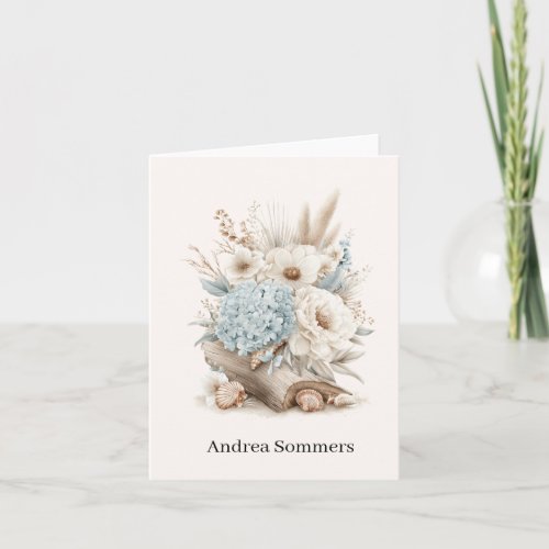 Custom Name Folded Note Card