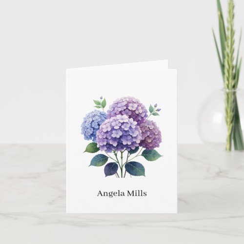 Custom Name Folded Note Card