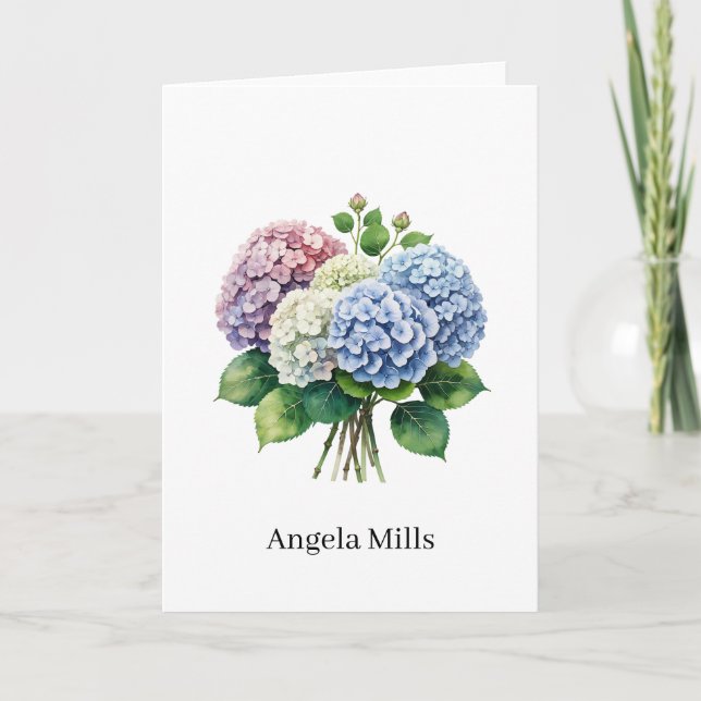 Custom Name Folded Note Card (Front)