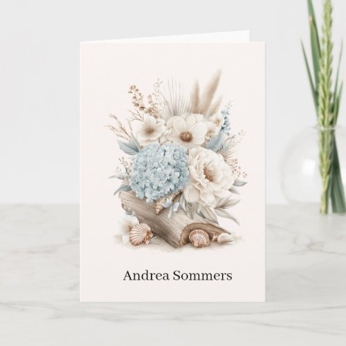 Custom Name Folded Note Card