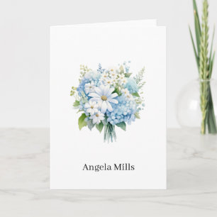 Custom Name Folded Note Card