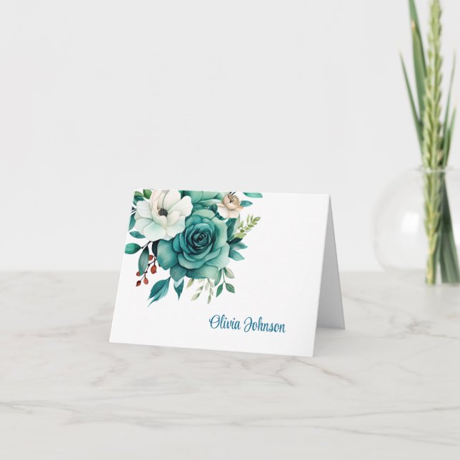 Custom Name Folded Note Cards (Front)
