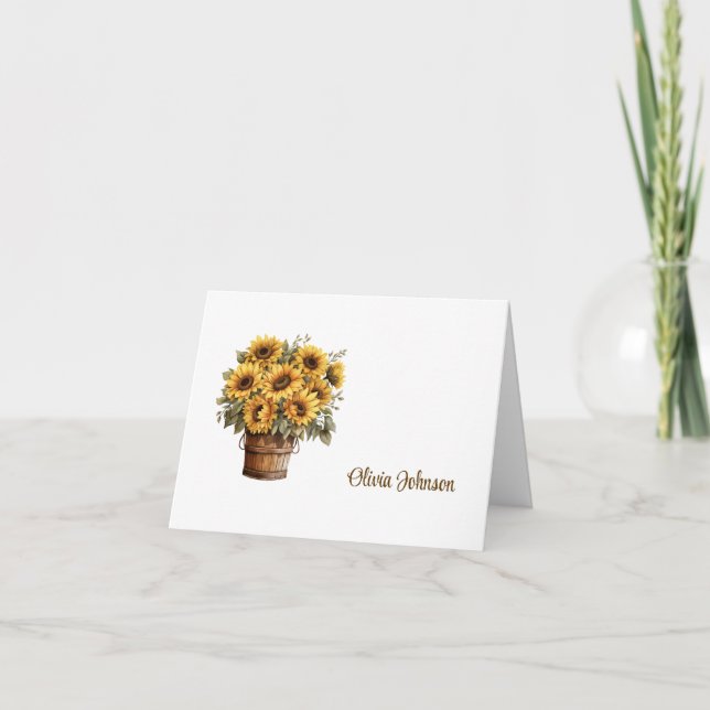 Custom Name Folded Note Cards (Front)