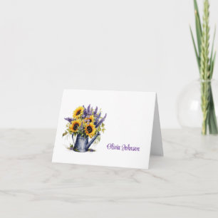 Custom Name Folded Note Cards