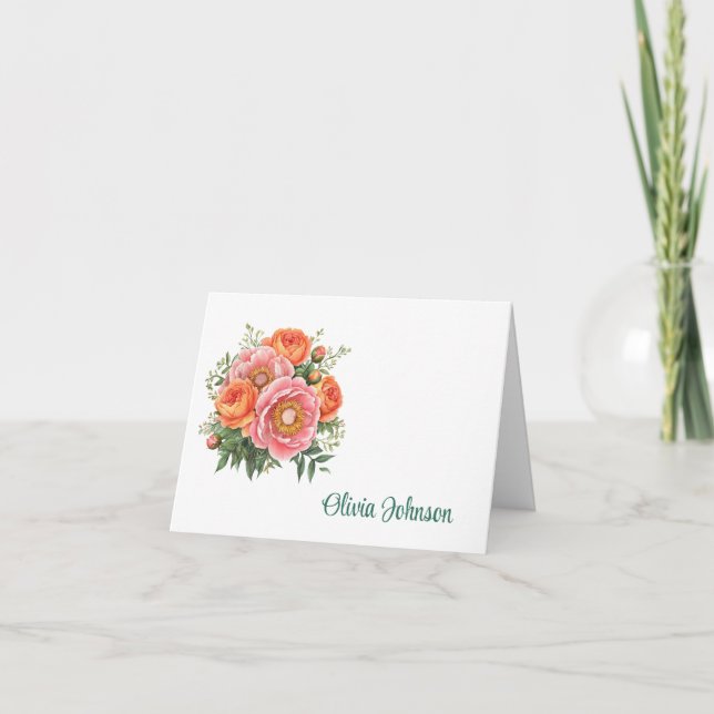 Custom Name Folded Note Cards (Front)