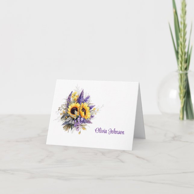 Custom Name Folded Note Cards (Front)
