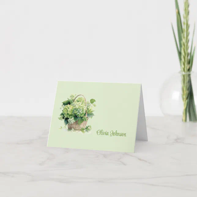 Note Card Front Custom Name Folded Note Cards | Zazzle