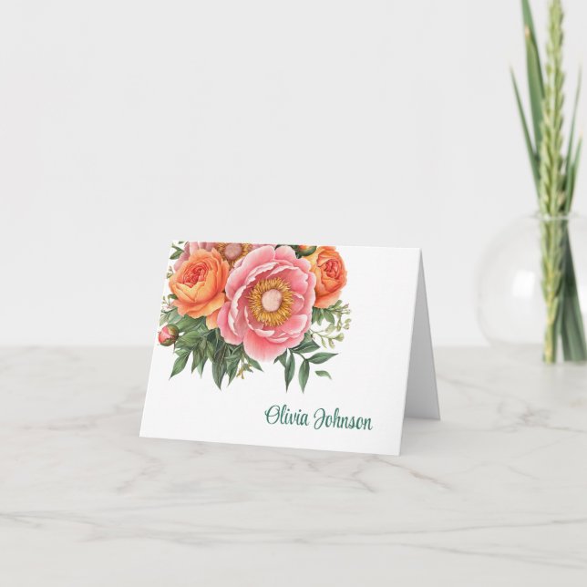 Custom Name Folded Note Cards (Front)
