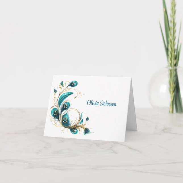 Custom Name Folded Note Cards (Front)
