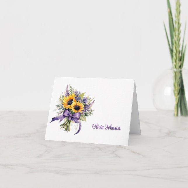 Custom Name Folded Note Cards (Front)