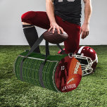 Custom Name Football Bag | Personalized Number<br><div class="desc">This trendy gift features a jersey number patch design and your choice of personalization. Add their jersey number, name, school or college, class year, or any other personalization. All colors can be changed. Great for both a high school or college graduate. A stylish and simple gift for any occasion! Graduation,...</div>