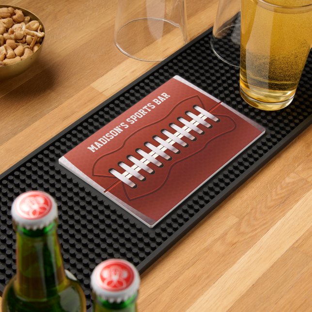 Custom name Football Bar Mat (Insitu (Bar 2))