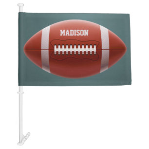 Custom name Football Car Flag