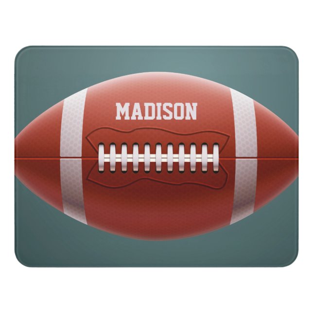 Custom name Football Door Sign (Contemporary Front)