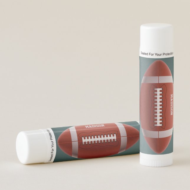Custom name Football lip balm (Front)