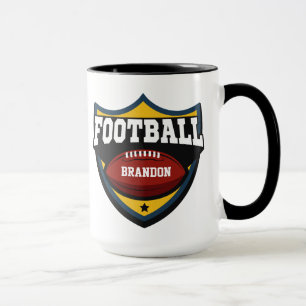 Custom name Football Logo mugs