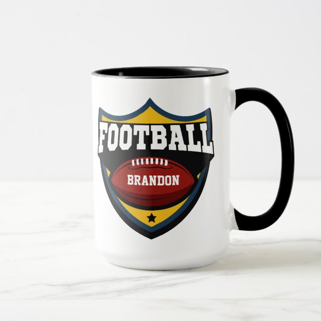 Custom name Football Logo mugs (Right)