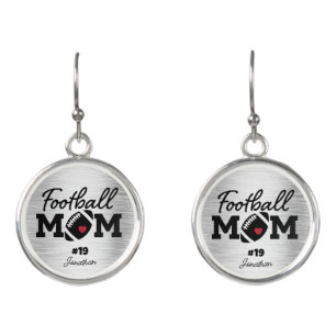 Custom Name Football Mom Earrings