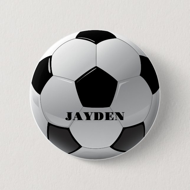 Custom Name Football Personalized Boys  Button (Front)