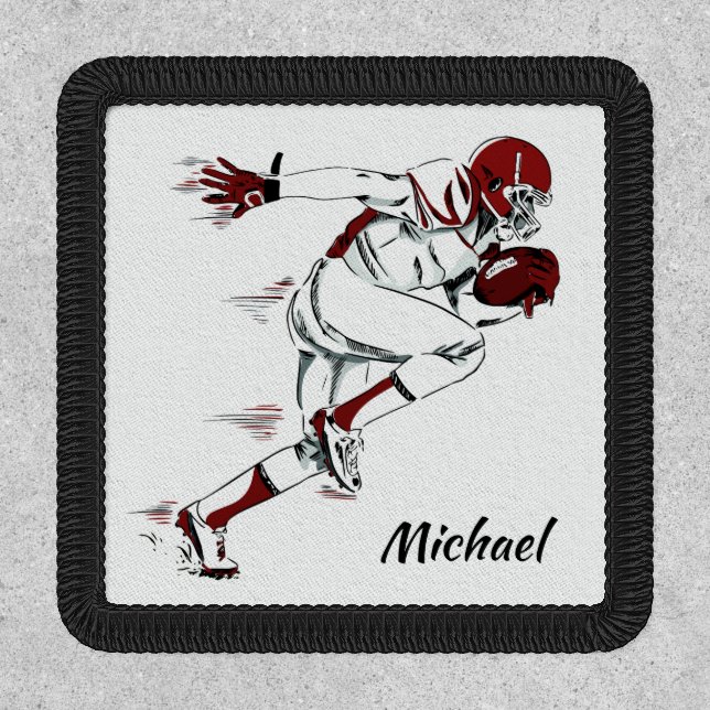 Custom name Football Player Patch (Front)