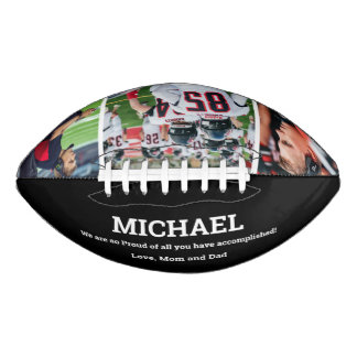 Custom Name Football Player Photo Collage