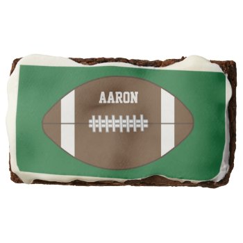 Custom Name Football Sports Brownies Gift by suncookiez at Zazzle