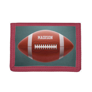 Custom name Football Tri-fold Wallet