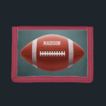 Custom name Football Trifold Wallet<br><div class="desc">See my store for more football items.</div>