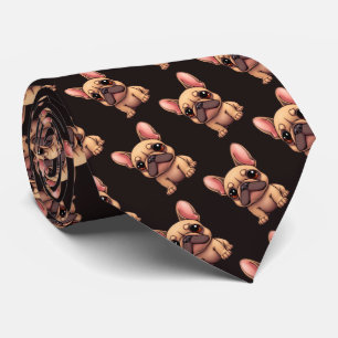 Custom Name French Bulldog Pet Dog Animal Neck Tie