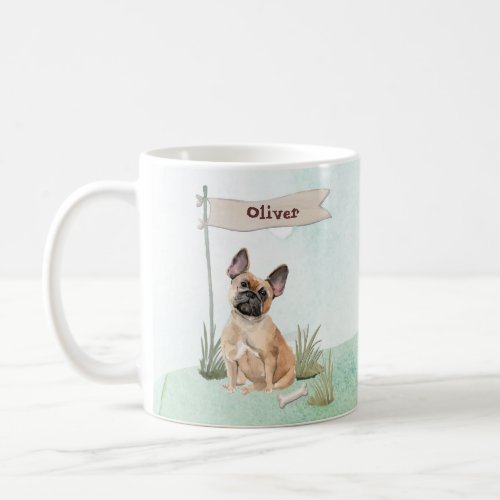 Custom Name French Bulldog Pet Dog Coffee Mug
