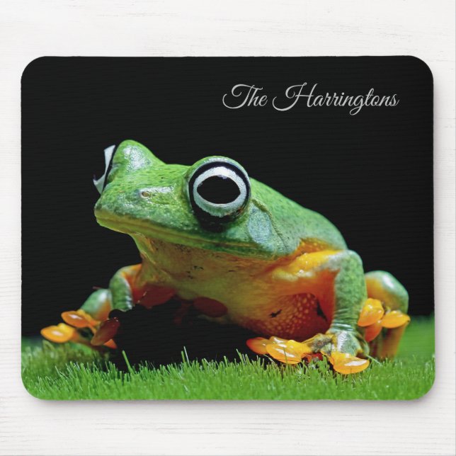 Custom Name Frog Mouse Pad (Front)